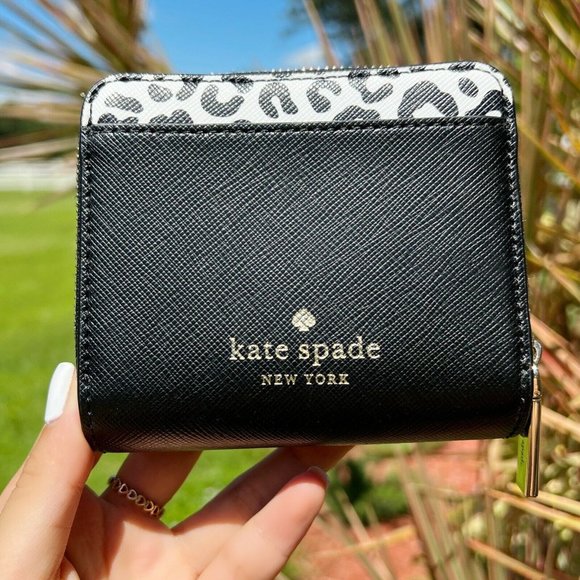 NWT Kate Spade Bifold Zip Around Wallet Black - Picture 2 of 7